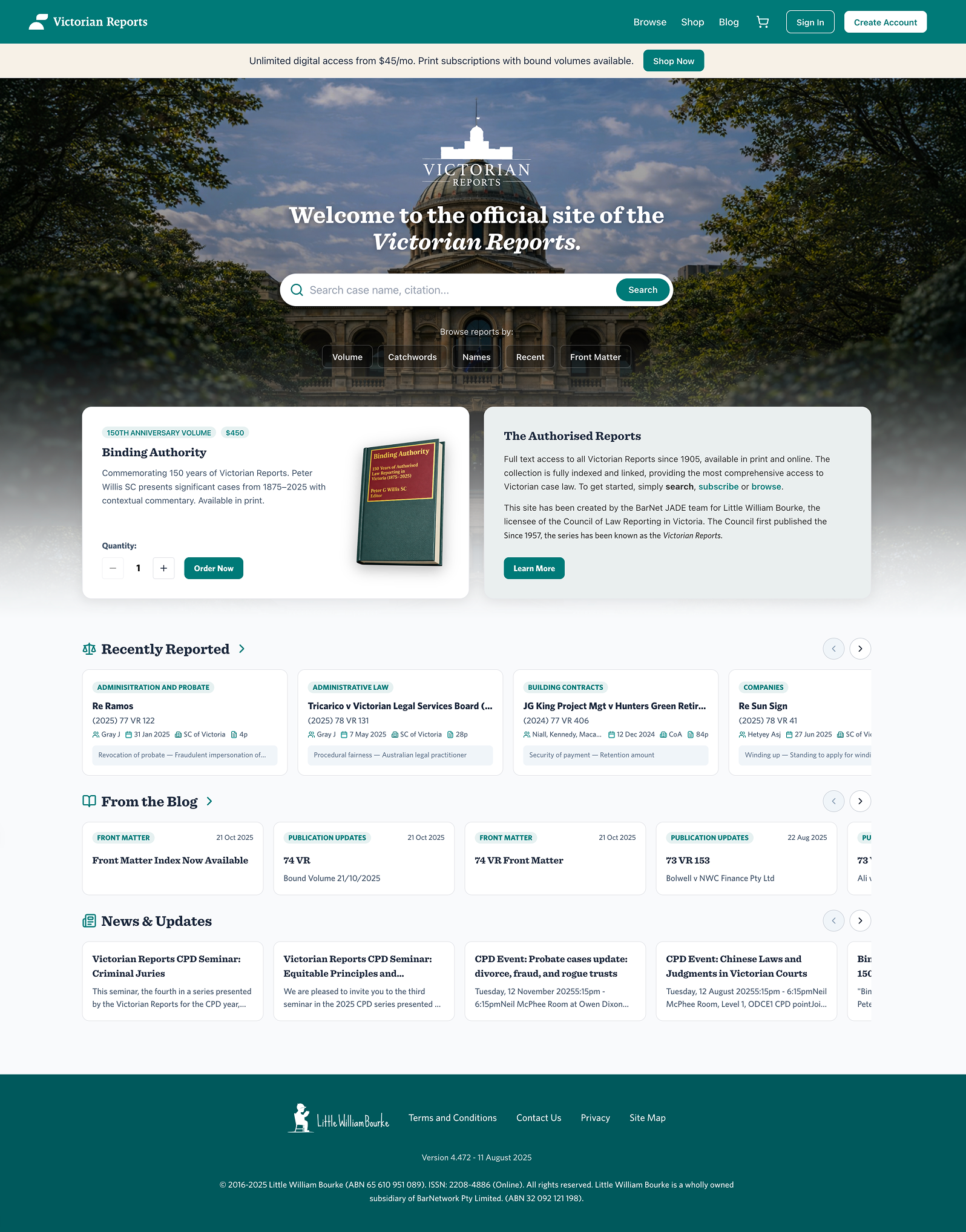 Victorian Reports Platform